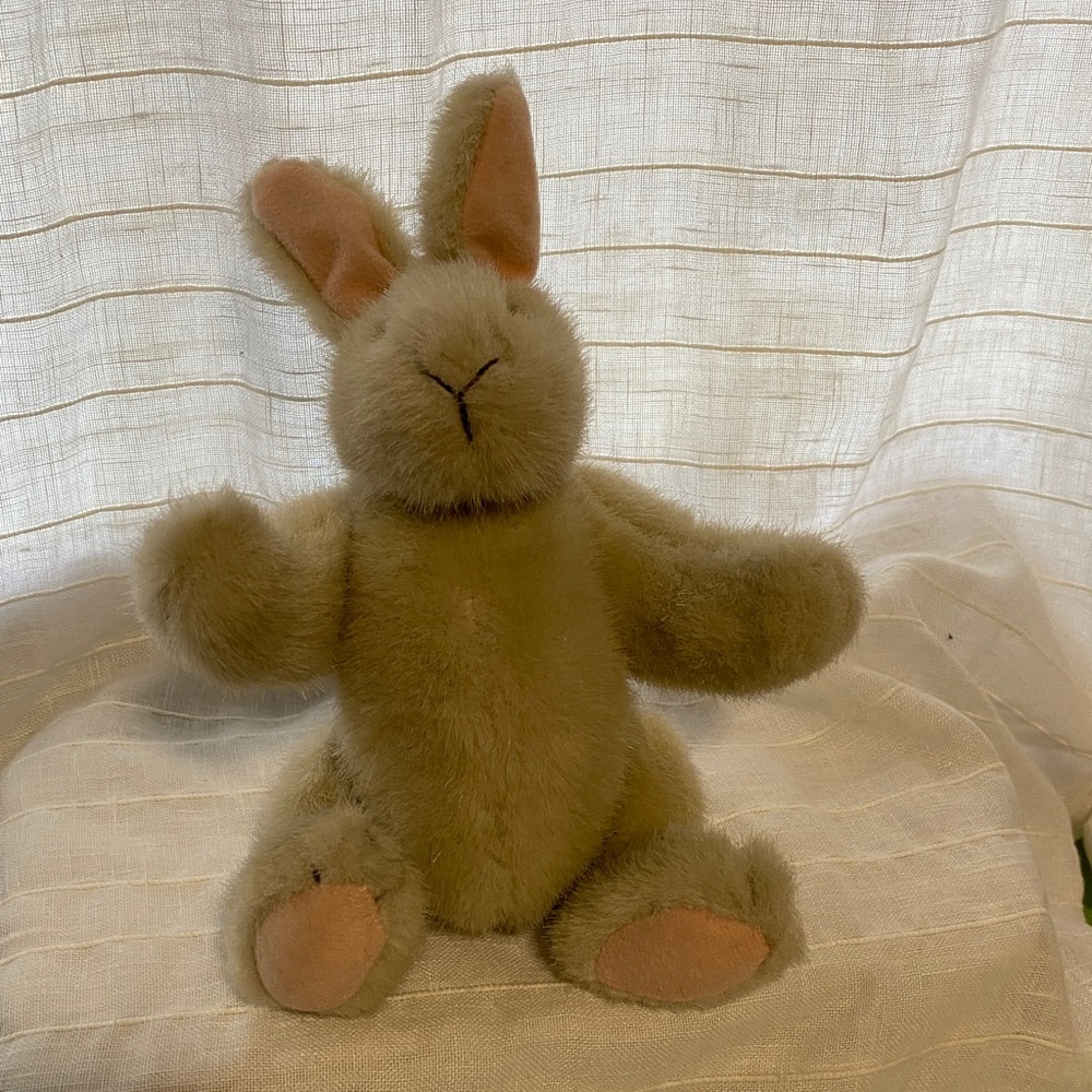 Soft Plush Bunny Toy in Light grey.